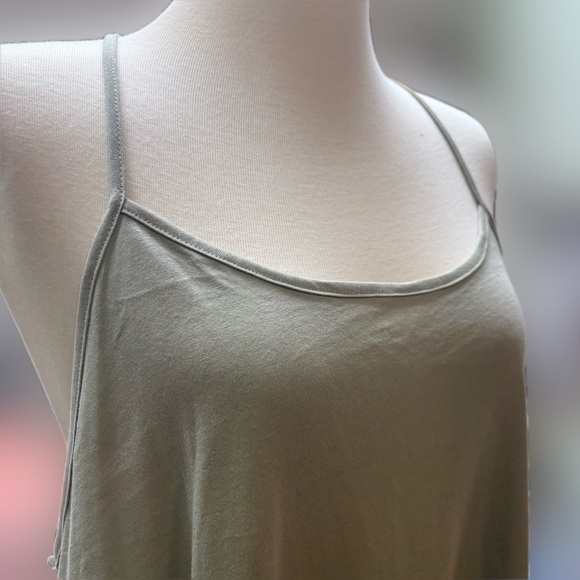 Zara Sage Green Halter Neck Maxi Dress Size Large - Picture 7 of 10